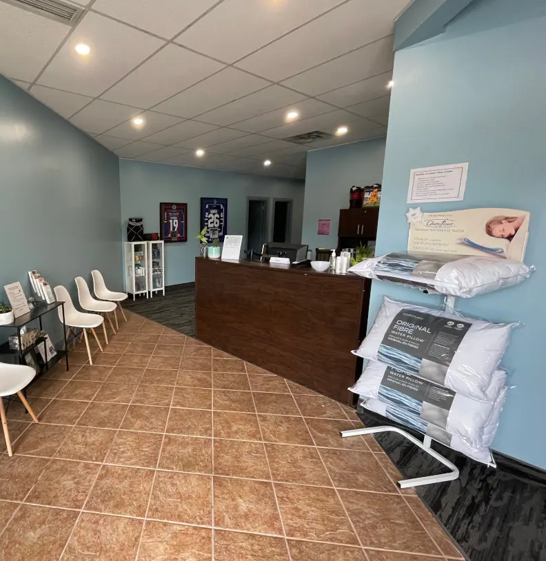 Sheddon Burlington physio clinic reception